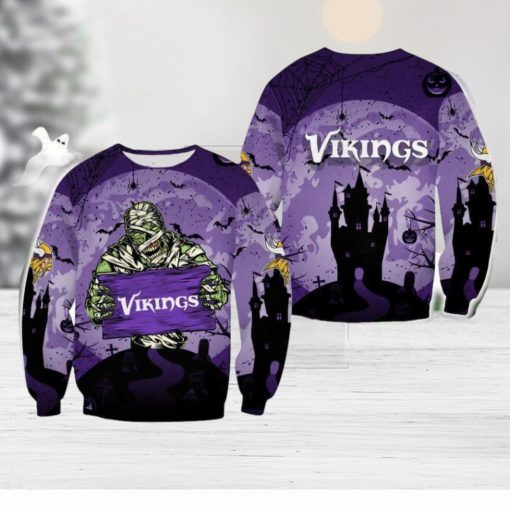 Minnesota Vikings Halloween Mummy Roast Ugly Sweater For Men And Women Gift Christmas