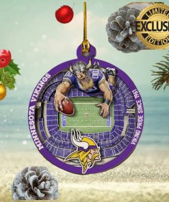 Minnesota Vikings Mascot NFL Custom Name 2023 Holiday Gifts Christmas Decorations Ornament