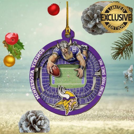 Minnesota Vikings Mascot NFL Custom Name 2023 Holiday Gifts Christmas Decorations Ornament