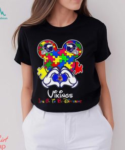 Minnesota Vikings Mickey Mouse Love Autism It’s Ok To Be Different shirt