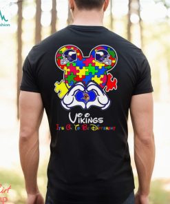 Minnesota Vikings Mickey Mouse Love Autism It’s Ok To Be Different shirt