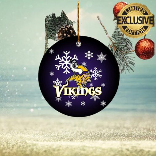 Minnesota Vikings NFL Custom Name 2023 Holiday Gifts Christmas Decorations Ornament