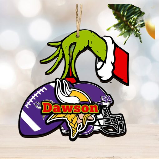 Minnesota Vikings NFL Grinch Personalized Ornament SP121023117ID03
