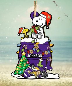 Minnesota Vikings NFL Snoopy Ornament Personalized Christmas 2023 Holidays