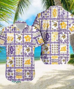 Minnesota Vikings Skull And Flower Halloween Hawaiian Shirt For