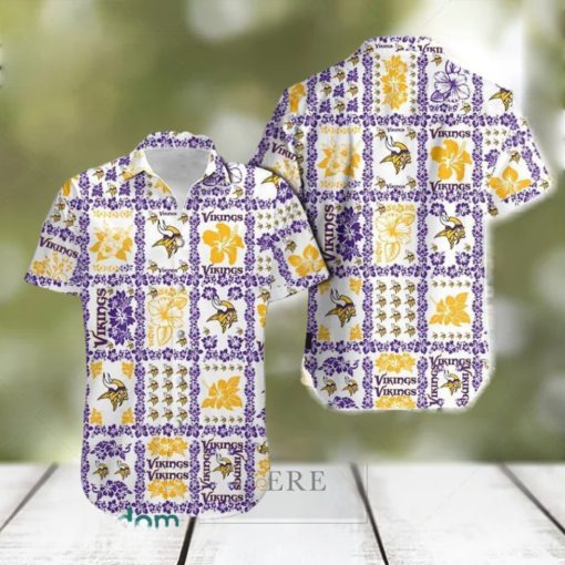 Minnesota Vikings 3D Hawaiian Shirt And Shorts For Men And Women