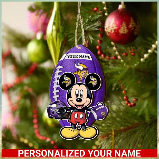 Minnesota Vikings Personalized Your Name Mickey Mouse And NFL Team Ornament SP161023180ID03