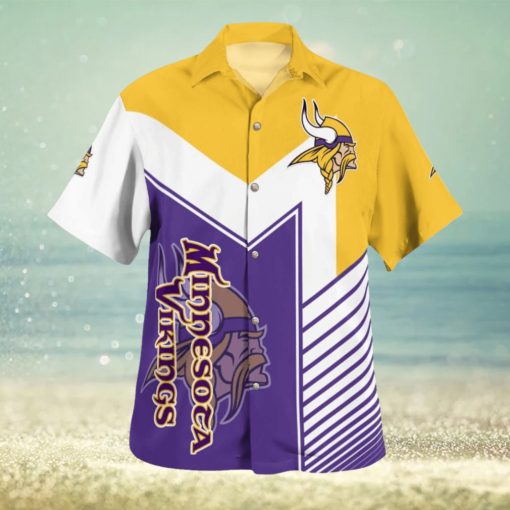 Minnesota Vikings Standard Retro 3D Hawaiian Shirt Best For Fans Beach Gift For Men And Women