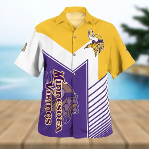 Minnesota Vikings Standard Retro 3D Hawaiian Shirt Best For Fans Beach Gift For Men And Women