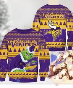 Minnesota Vikings Ugly Grinch Christmas Sweater For Fans Funny Christmas Gift