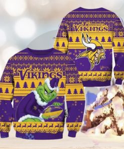 Minnesota Vikings Ugly Grinch Christmas Sweater For Fans Funny Christmas Gift