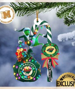Minnesota Wild NHL Grinch Candy Cane Personalized Xmas Gifts Christmas Tree Decorations Ornament_59394738 1