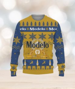 Modelo Beers Big Snowflake Pattern Ugly Christmas 3D Sweater For Men And Women