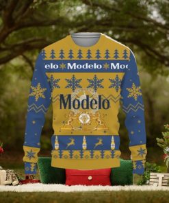 Modelo Beers Big Snowflake Pattern Ugly Christmas 3D Sweater For Men And Women