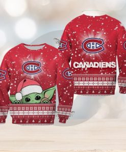 Montreal Canadiens Christmas Baby Yoda Sweater Best For Fans Gift Christmas