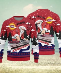 Montreal Canadiens Christmas Funny DJ Santa New Style Knitted Sweater