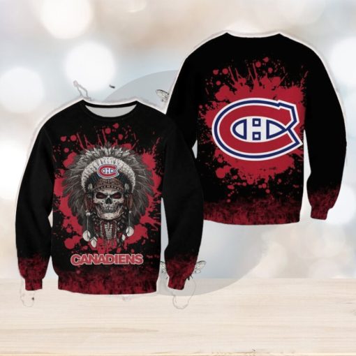 Montreal Canadiens Skull Yarn Halloween Ugly Sweater For Men And Women Gift Christmas