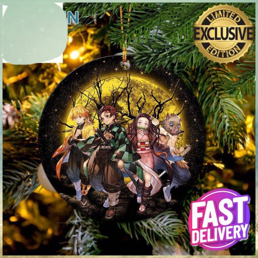 Moon Demon Slayer Background Moonlight 2023 Holiday Gifts Christmas Ornament