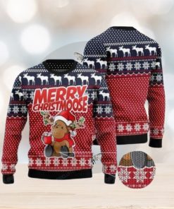 Moose Merry Ugly Christmas Sweater Style Gift For Men And Women