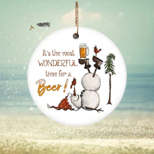 Most Wonderful Time for Beer Ornament, Funny Christmas Ornaments