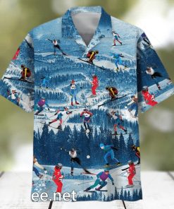 Mountain Skiing Hawaiian Shirt