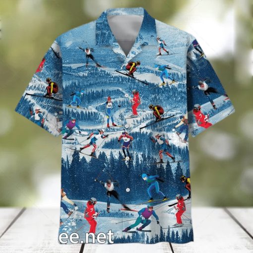 Mountain Skiing Hawaiian Shirt