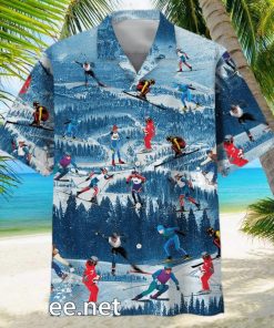 Mountain Skiing Hawaiian Shirt