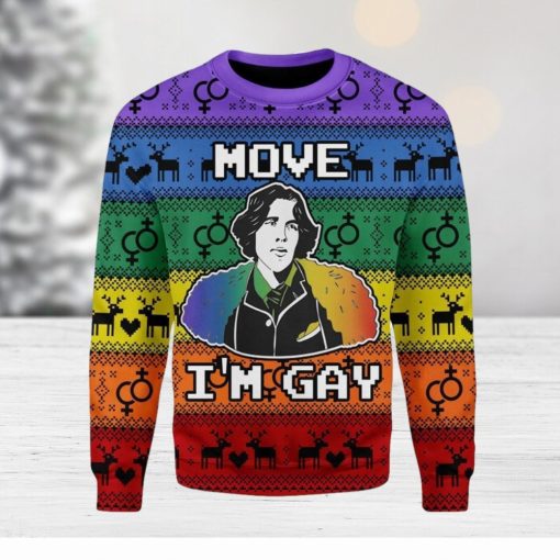 Move Im Gay Ugly Christmas Sweater