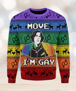 Move Im Gay Ugly Christmas Sweater