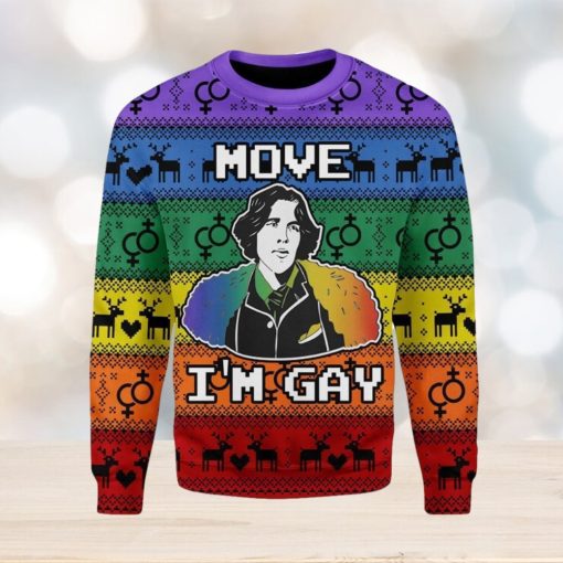 Move Im Gay Ugly Christmas Sweater