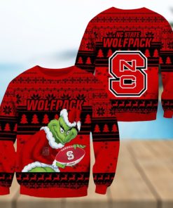 NC State Wolfpack Grinch Christmas Ugly Sweater NCAA Funny Gift For Men And Women