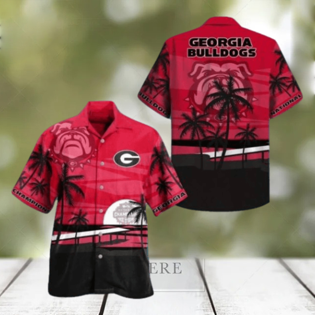 Vintage Georgia Bulldogs UGA Hawaiian Shirt Gift For Beach Lovers