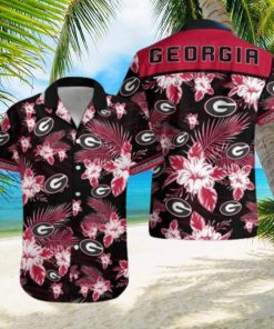 NCAA Georgia Bulldogs UGA Hawaiian Shirt Tropical Flower All Over Print