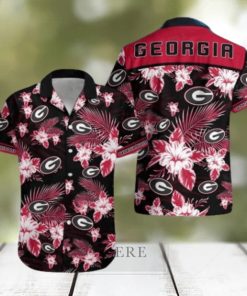 NCAA Georgia Bulldogs UGA Hawaiian Shirt Tropical Flower All Over Print