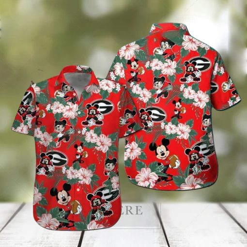 NCAA Georgia Bulldogs UGA Hawaiian shirt disney loves