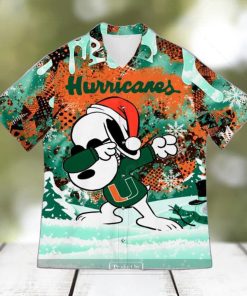 NCAA Miami Hurricanes Hawaiian Shirt Snoopy Dabbing Beach Gift For Friend