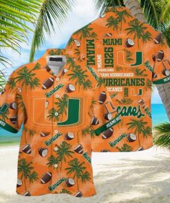 NCAA Miami Hurricanes Hawaiian Shirt beach vacation