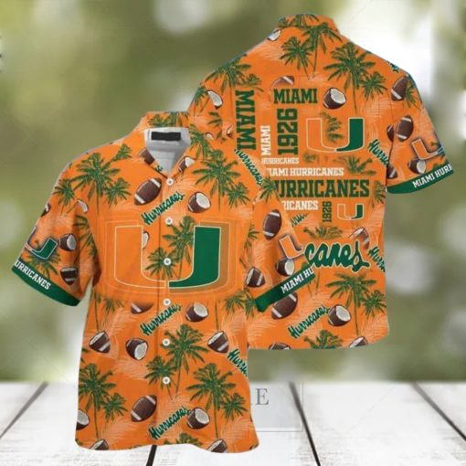 NCAA Miami Hurricanes Hawaiian Shirt beach vacation