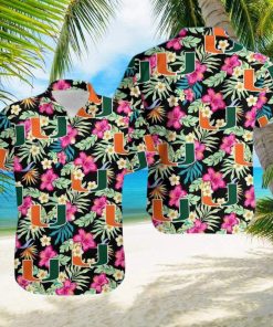 NCAA Miami Hurricanes Hawaiian Shirt hibisucus pattern