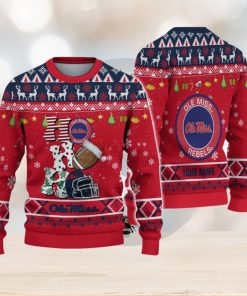 NCAA Ole Miss Rebels HO HO HO Ugly Christmas Sweater