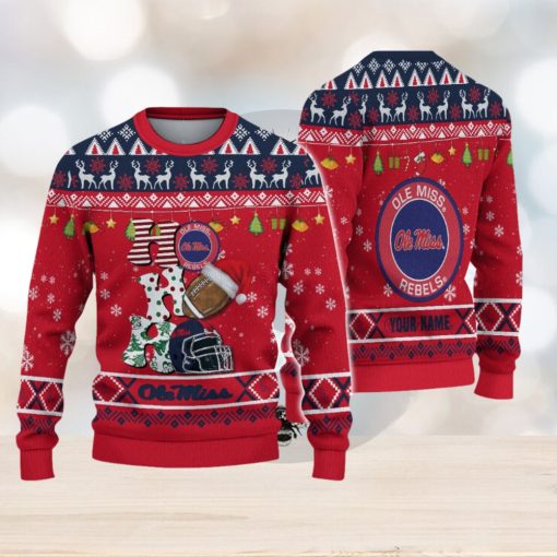 NCAA Ole Miss Rebels HO HO HO Ugly Christmas Sweater