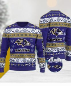 NFL Baltimore Ravens Festive Knitted Xmas Sweater For Men Women