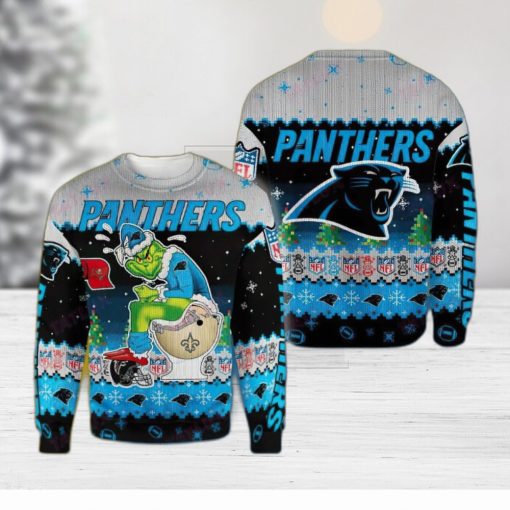 NFL Carolina Panthers Snowshoe Knitted Xmas Sweater For Men Women