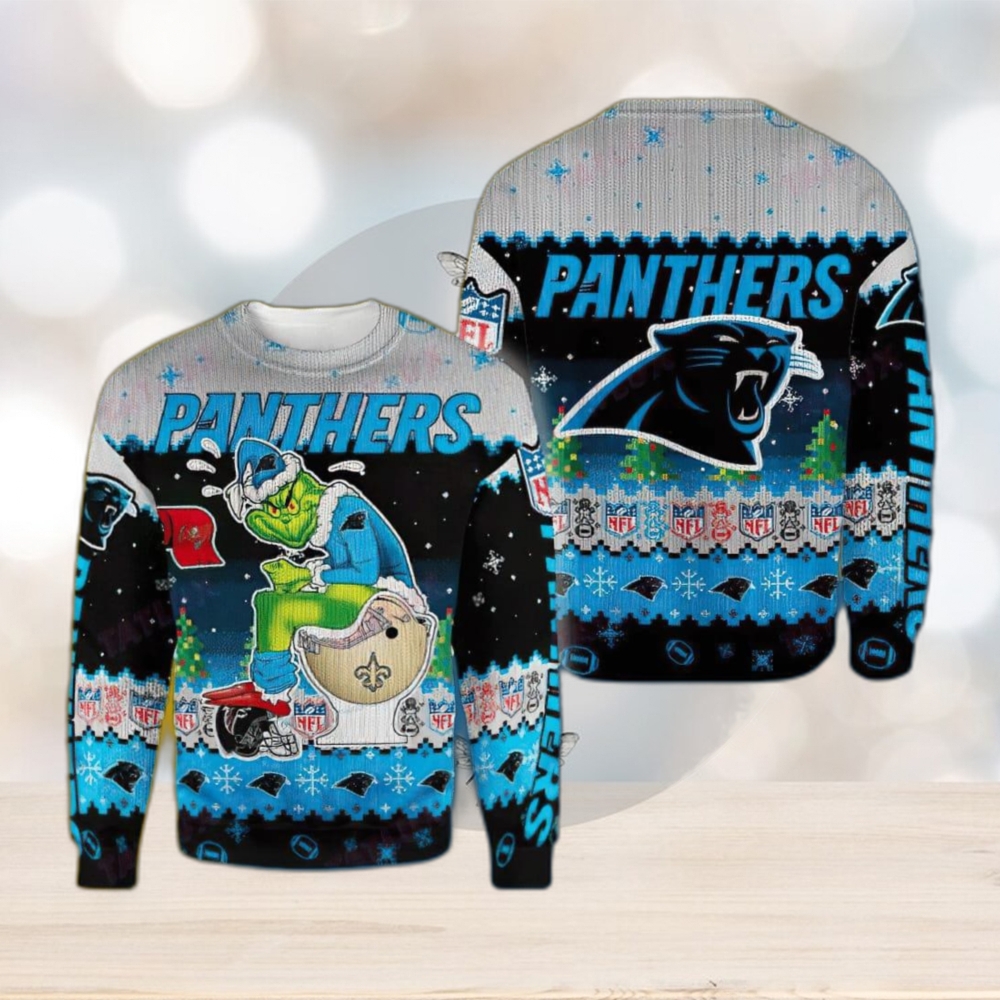 NFL Team Apparel Carolina Panthers Ugly Sweater XL