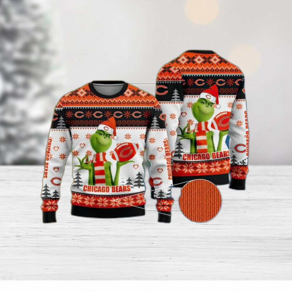 Chicago Bears Christmas Simpson Knitted Ugly Christmas Sweater AOP Gift For  Men And Women