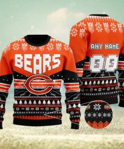 NFL Chicago Bears Rugby Stadium Ugly Christmas Custom Number And Name