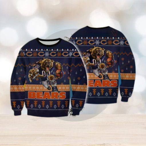 NFL Chicago Bears Star Knitted Xmas Sweater For Men Women