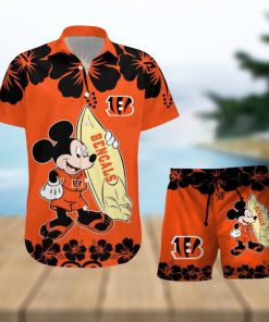 NFL Cincinnati Bengals V2 Tropical Combo Hawaiian And Short