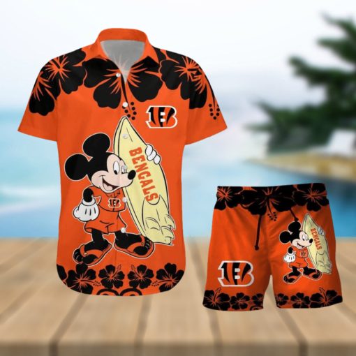 NFL Cincinnati Bengals V2 Tropical Combo Hawaiian And Short