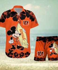 NFL Cincinnati Bengals V2 Tropical Combo Hawaiian And Short